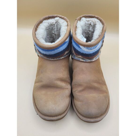UGG × PENDLETON Classic‎ Mini Mouton Boots Brown Size 5 - Picture 5 of 9
